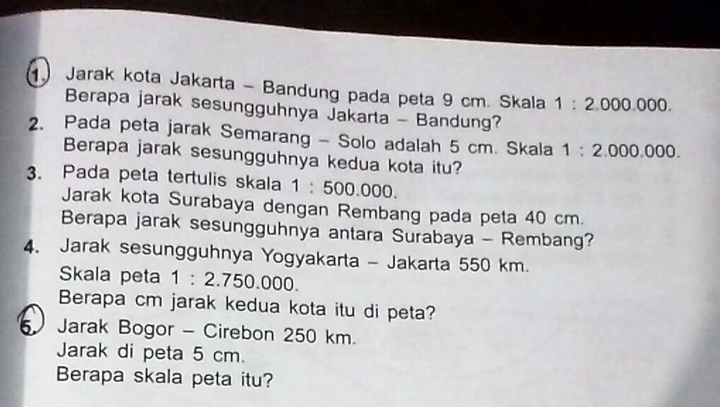 SOLVED: Jawab Ya Pakai Cara 1 Sampai 5 Jarak Kota Jakarta Bandung ...