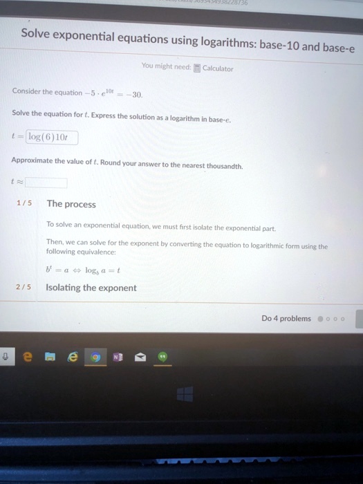 Solve Exponential Equations Using Logarithms Base 10 And Base Ou Might Nced Calculator Consider Solve Exponential Equations Using Logarithms Base 10 And Base Ou Might Nced Calculator Consider