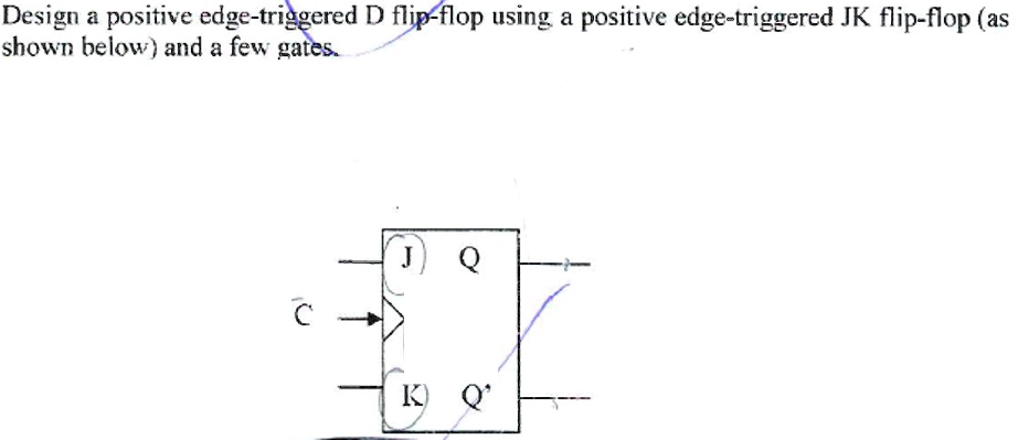 SOLVED: Design a positive edge-triggered D flip-flop using a positive ...