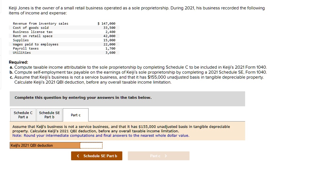 SOLVED Keiji Jones is the owner of a small retail business operated as