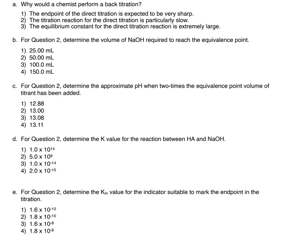 Sharp End Point Titration at Tyrone McKenna blog
