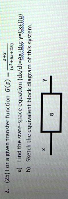 SOLVED: B)Sketch The Equivalent Block Diagram Of This System.