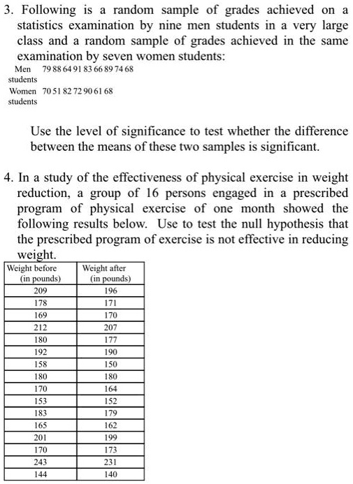 following random sample of grades achieved 0n statistics examination by ...