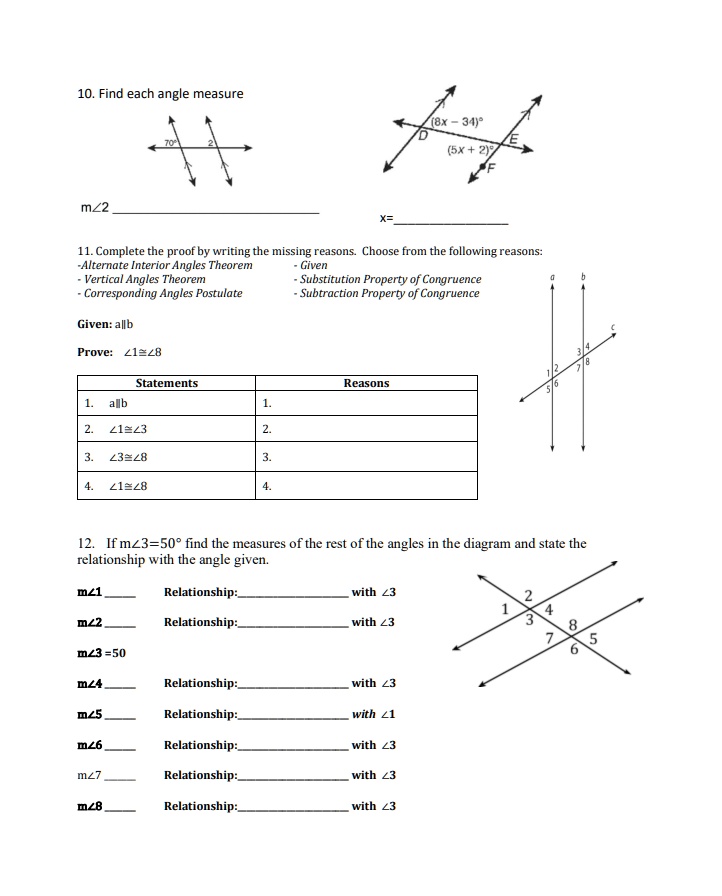 SOLVED: Find each angle measure. 31Â° (5X + mz) LL. Complete the proof ...