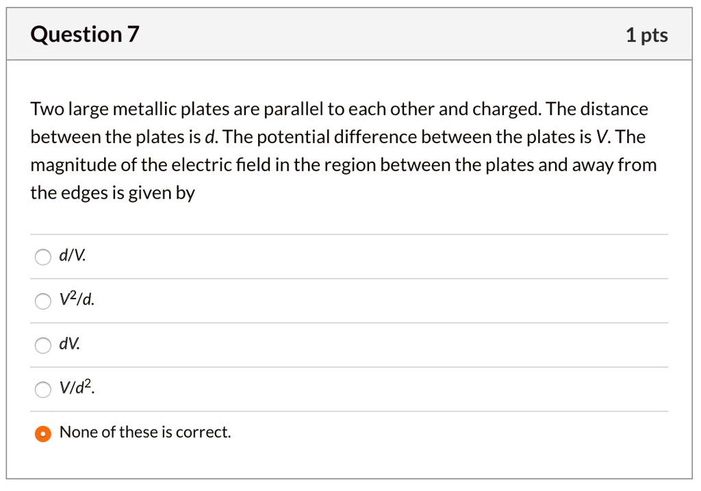 SOLVED Two large metallic plates are parallel to each other and