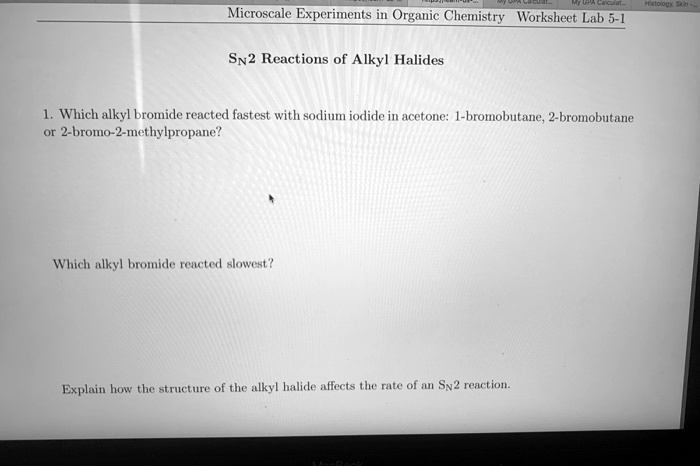 SOLVED: Microscale Experiments in Organic Chemistry Worksheet Lab 5-1 ...