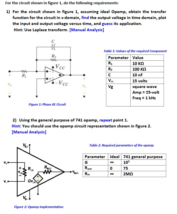 SOLVED: Please answer the second question: Non-ideal op-amp For the ...