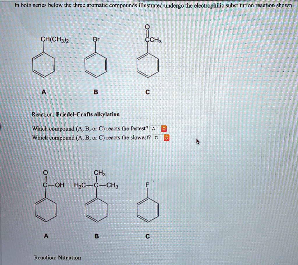 SOLVED: In Both Series Below The Three Aromatic Compounds Illustrated ...