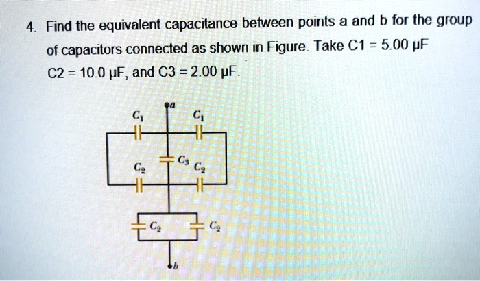 SOLVED: Find The Equivalent Capacitance Between Points A And B For The ...