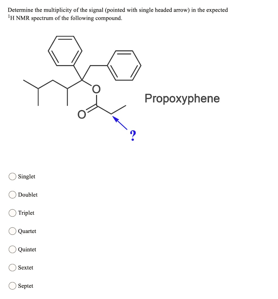 SOLVED Determine the multiplicity of the signal (pointed with single