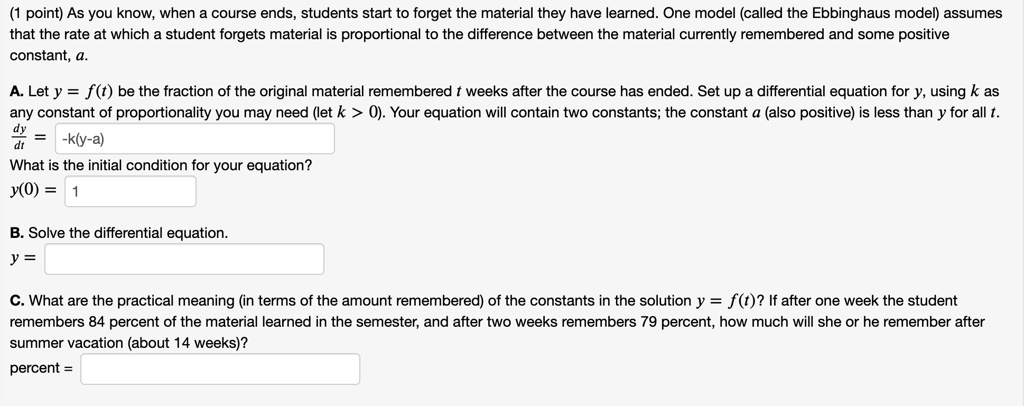 point as you know when course ends students start to forget the ...