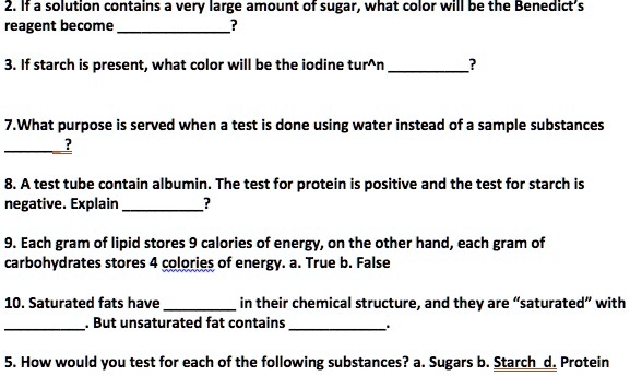 SOLVED: 2. If a solution contains very large amount Of sugar, what ...