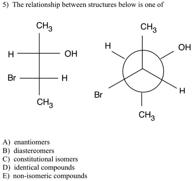 SOLVED: 5) The relationship between structures below is one of CH3 CH3 ...