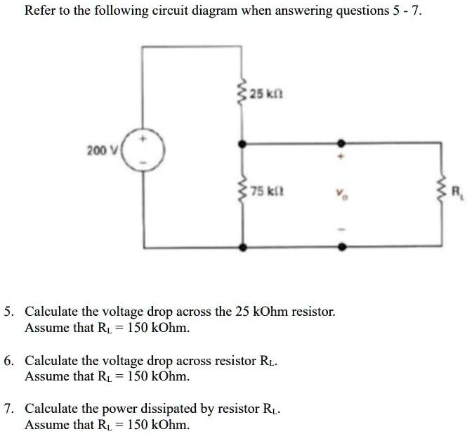 SOLVED Refer to the following circuit diagram when answering questions