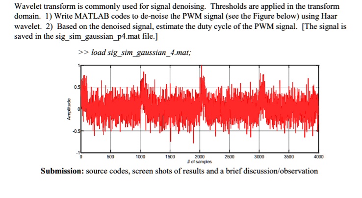 SOLVED: Wavelet transform is commonly used for signal denoising ...