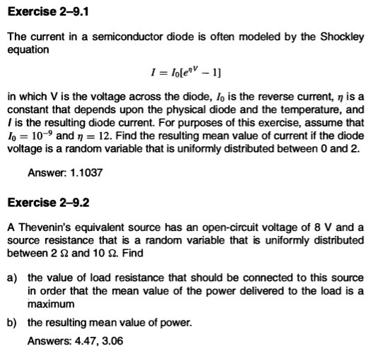 SOLVED Exercise 29.1 The current in a semiconductor diode is often modeled by the Shockley