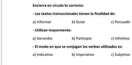 SOLVED: ayuda plis.................... Encierra en circulo correcto ...