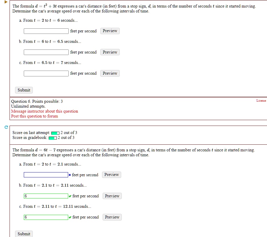 SOLVED The formula d = t^2 + 3t expresses car's distance (in feet