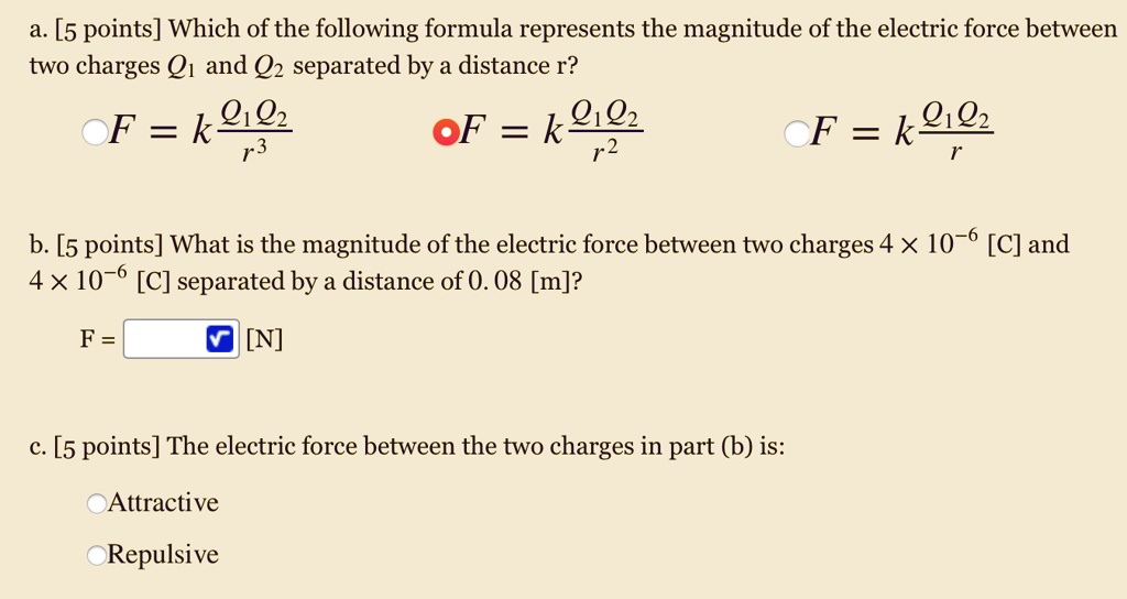 Electrical Force Equation