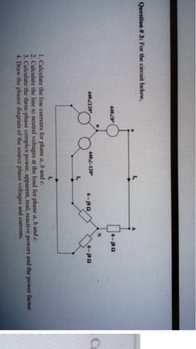 SOLVED: Calculate the line currents for phase b and c. 440120 44029 4 ...