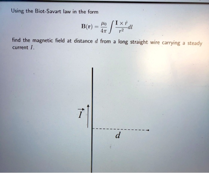 Solved Using The Biot Savart Law In The Form Br Ixfdl 4t Find The Magnetic Field At 