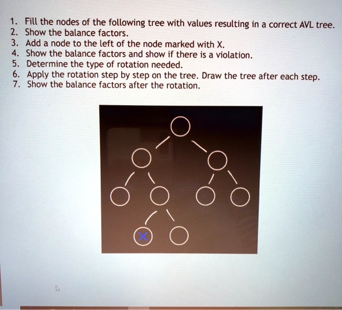 SOLVED: 1. Fill the nodes of the following tree with values resulting ...