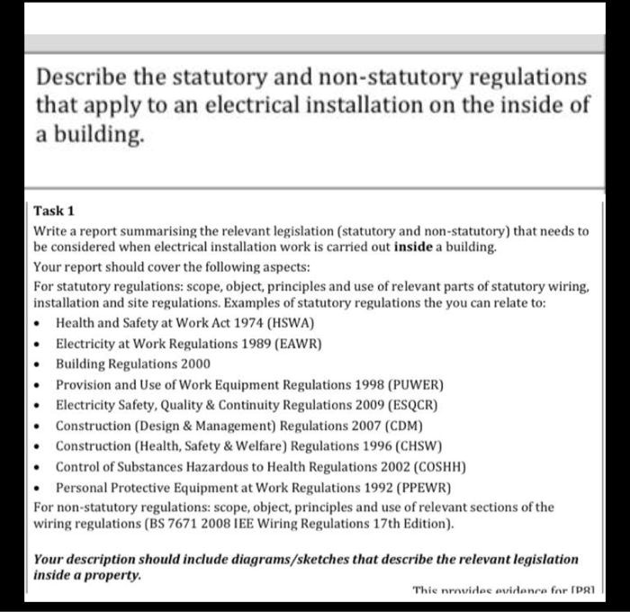 Statutory And Non Statutory Regulations