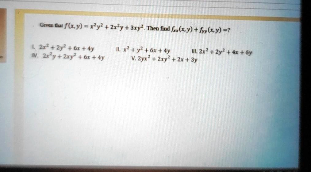 Solved Getf Sy Ry 2rytbry Tben Fnd F Ry H Ky 2r2 2y2 6x 4y X Y2 6x 4y M I 2x 2y 6y 2r7y 2ry2 6r 4y