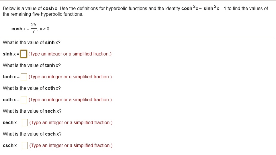 solved-below-is-a-value-of-cosh-x-use-the-definitions-for-hyperbolic