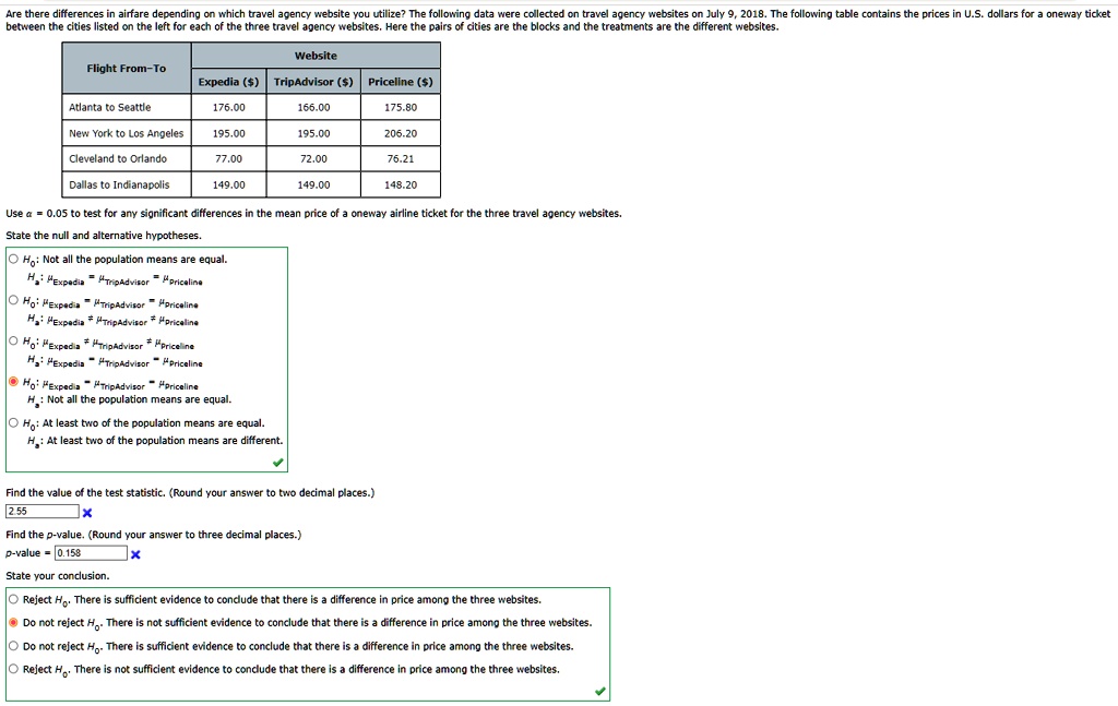 SOLVED: Are there differences in airfare depending on which travel ...