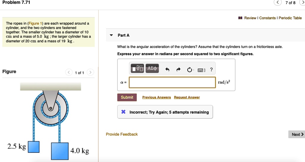SOLVED Problem 7.71 7 of 8 Reviow Constants Periodic Table The ropes