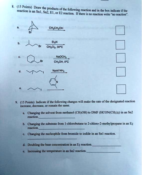 Solved Points Draw The Products Of The Reaction Is An Sn Sn