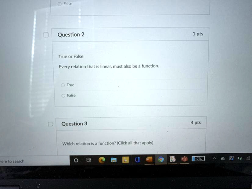 Every Relation Is A Function True Or False