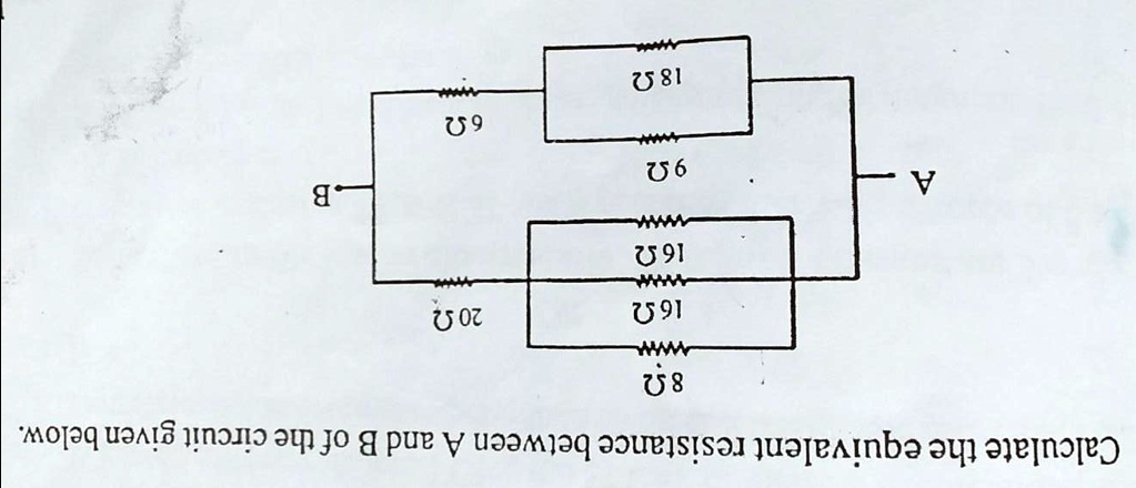 SOLVED: 'Calculate The Equivalent Resistance Between A And B Of The ...