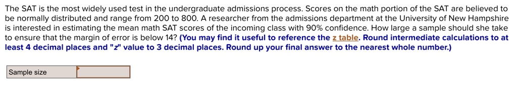 The SAT is the most widely used test in the undergraduate...
