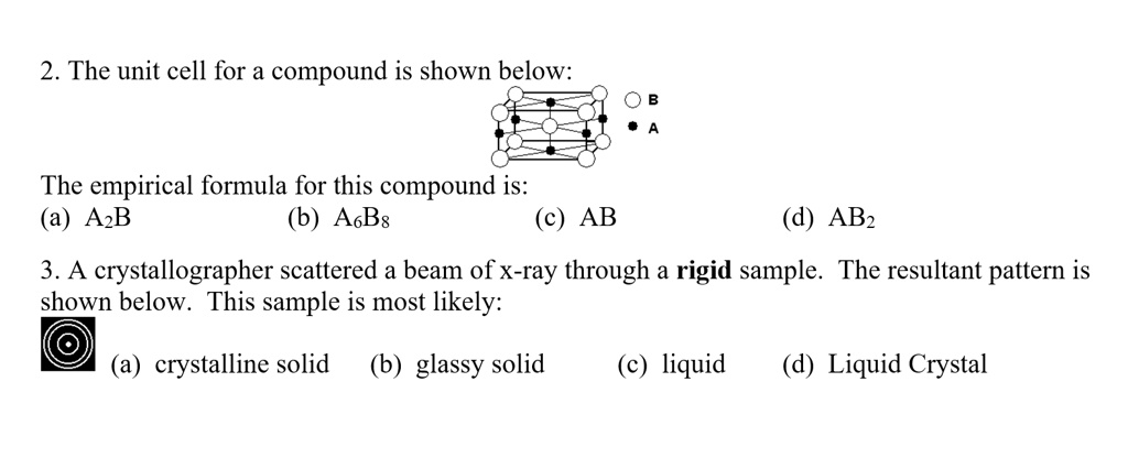 VIDEO Solution: 2 The Unit Cell For A Compound Is Shown Below: The ...