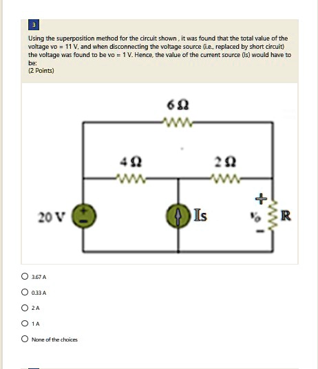 VIDEO solution: Using the superposition method for the circuit shown ...