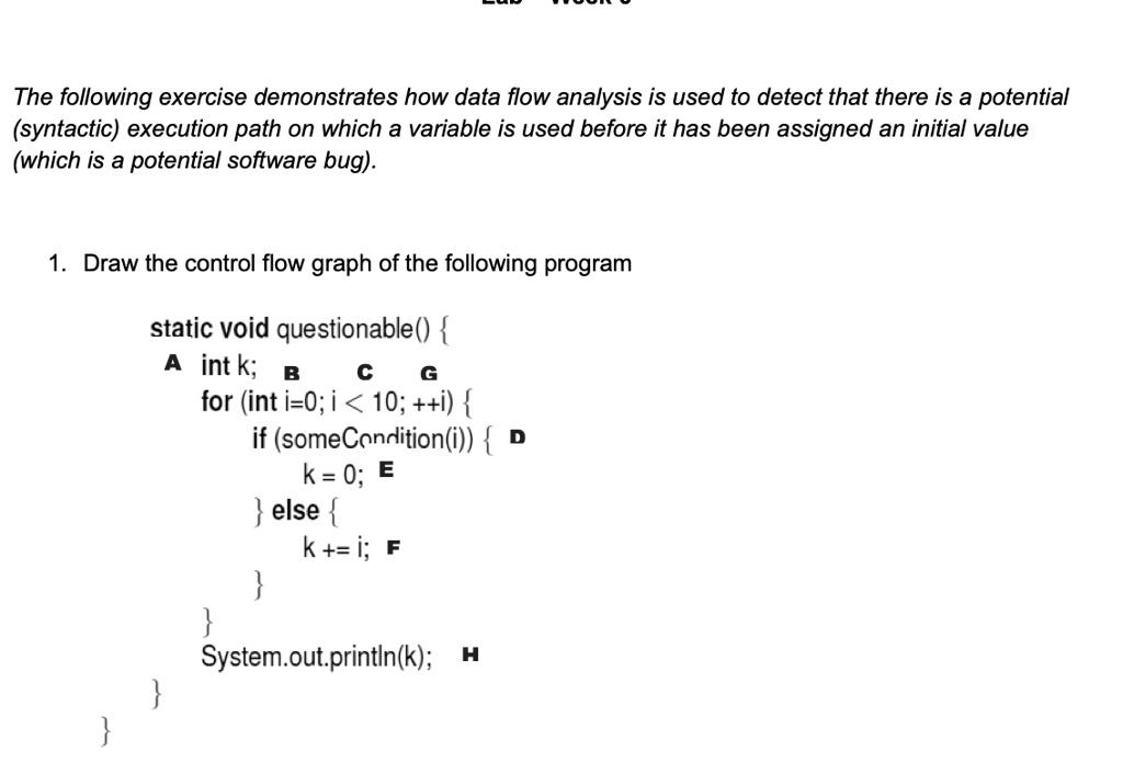 SOLVED A Annotate The Above Control Flow Graph With Variable