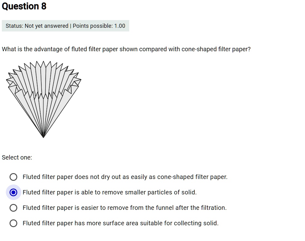 SOLVED Question 8 Status Not yet answered Points possible 1.00 What
