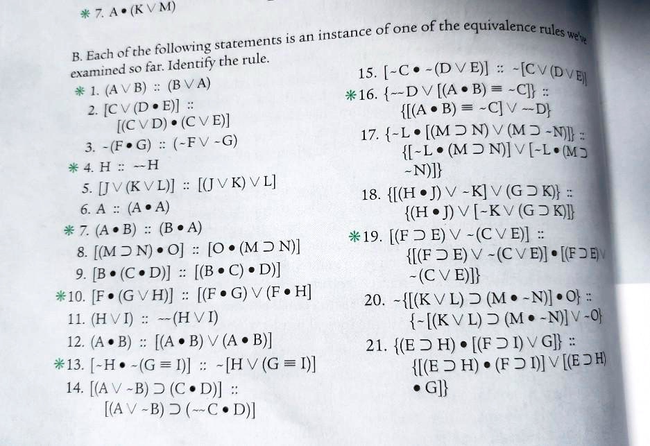 SOLVED: Need help for Logic class! 7. AKVM examined so far