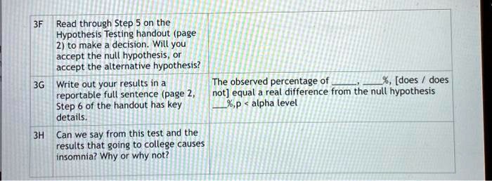 read through step on the hypothesis testing handout page 21 to make decision will you accept the null hypothesis accept the alternative hypothesis write out your results in the observed perc 97043