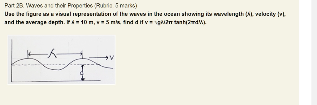 SOLVED: Part 2B. Waves And Their Properties (Rubric, 5 Marks) Use The ...