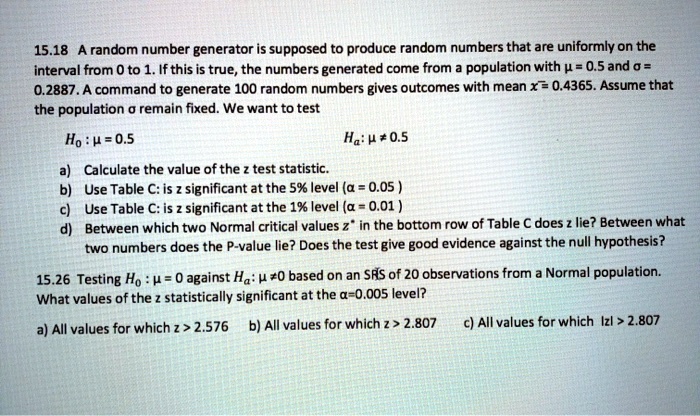 1518 a random number generator is supposed to produce random numbers ...