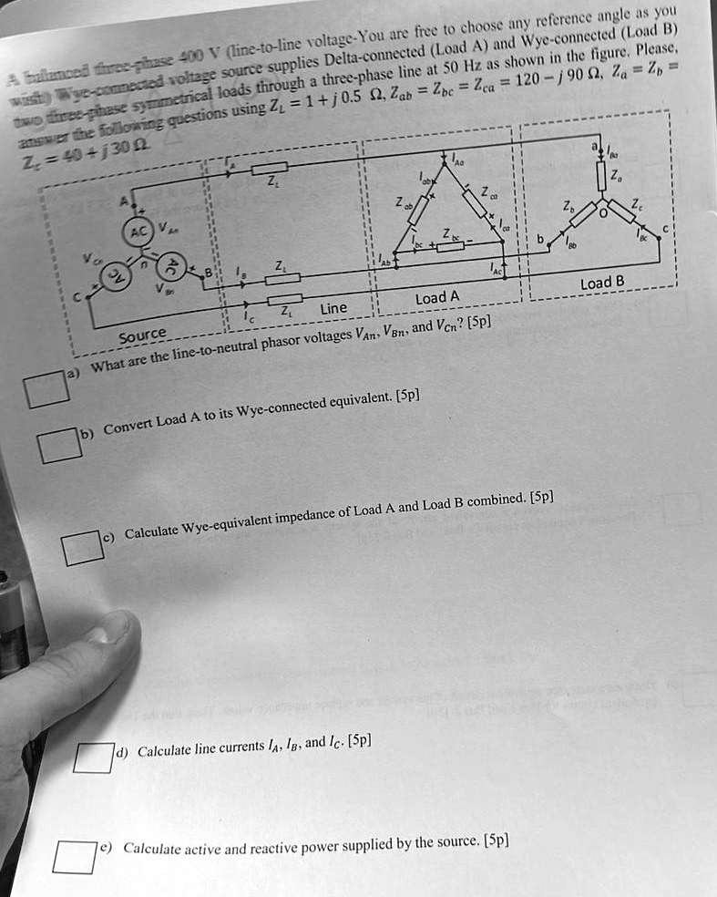 SOLVED (a) What are the phasor voltages v(An),*D? b