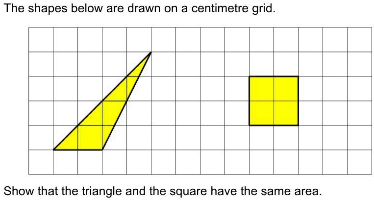 Solved: 'the Shapes Below Are Drawn On A Centimeter Grid, Show That The 