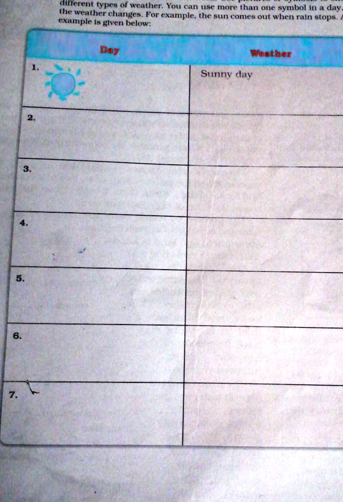 solved-make-a-weather-calendar-for-one-week-use-pictures-or-symbols