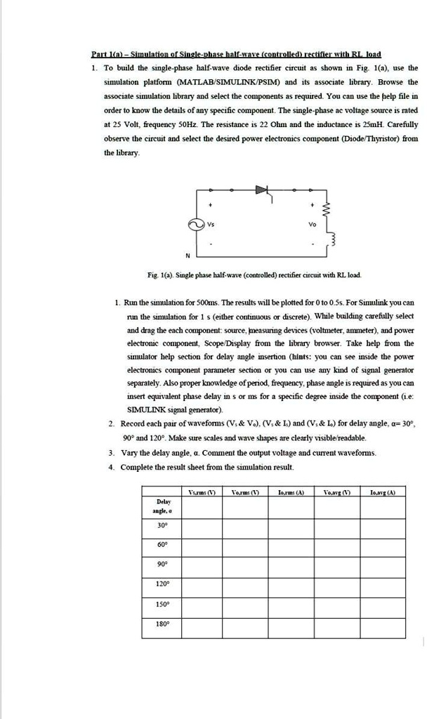 need help using psim 90 part la simulation of single phase half wave ...