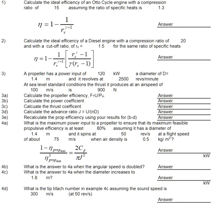 SOLVED Calculate the ideal efficiency of an Otto Cycle engine with