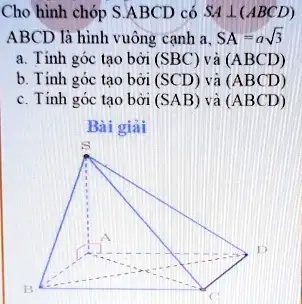 SOLVED: Cho HÃ¬nh ChÃ³p SABCD CÃ³ S LÃ Ä‘Ã¡y (ABCD). SABCD LÃ HÃ¬nh RÆ ...