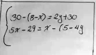  30 - (8 - x) = 29 + 30 
 5x - 29 = x - (5 - 49) 